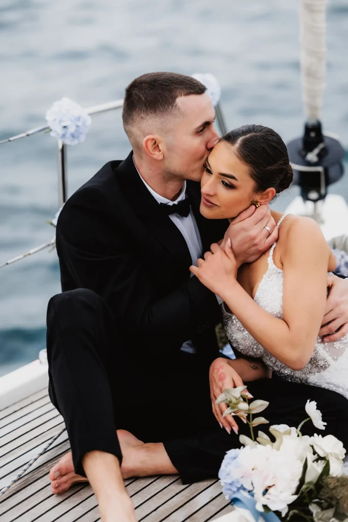 Hochzeitsfotograf Bielefeld Emotionale Augenblicke während der Hochzeit auf dem Wasser