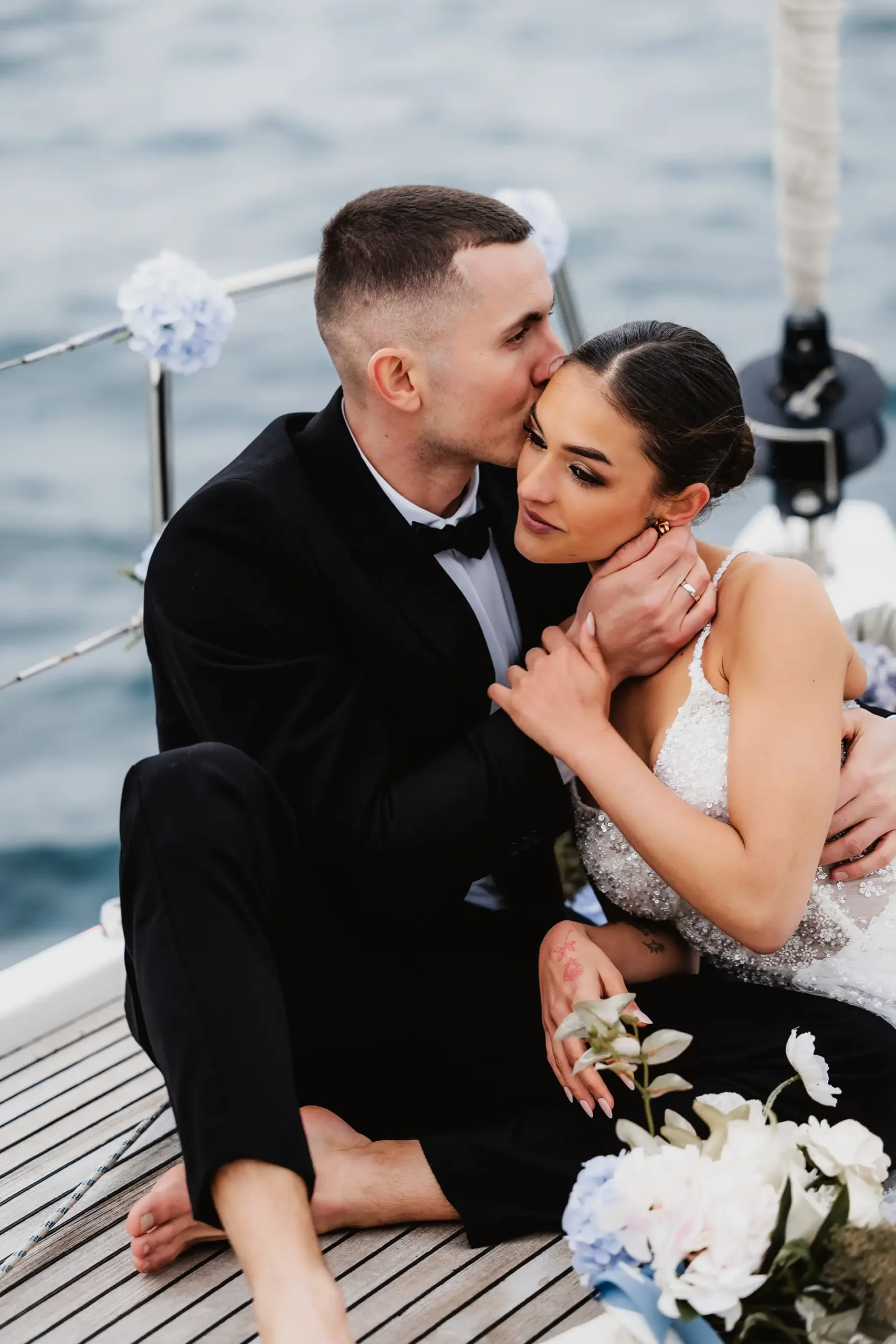 Hochzeitsfotograf Bielefeld Emotionale Augenblicke während der Hochzeit auf dem Wasser