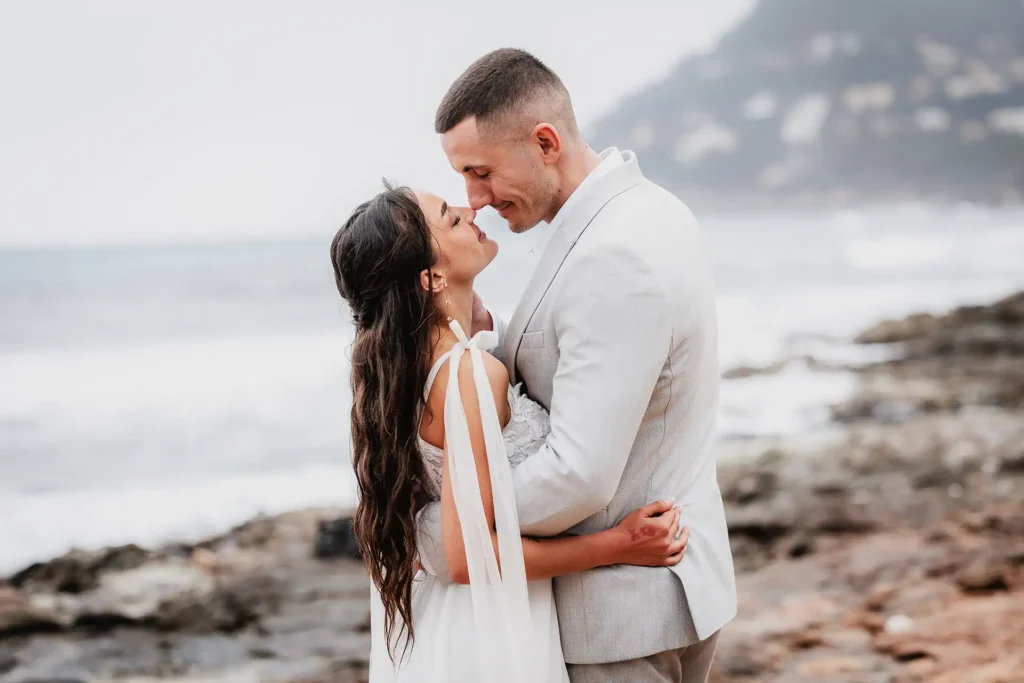 Hochzeitsfotograf Bielefeld Hochzeitsshooting im goldenen Licht am Meer