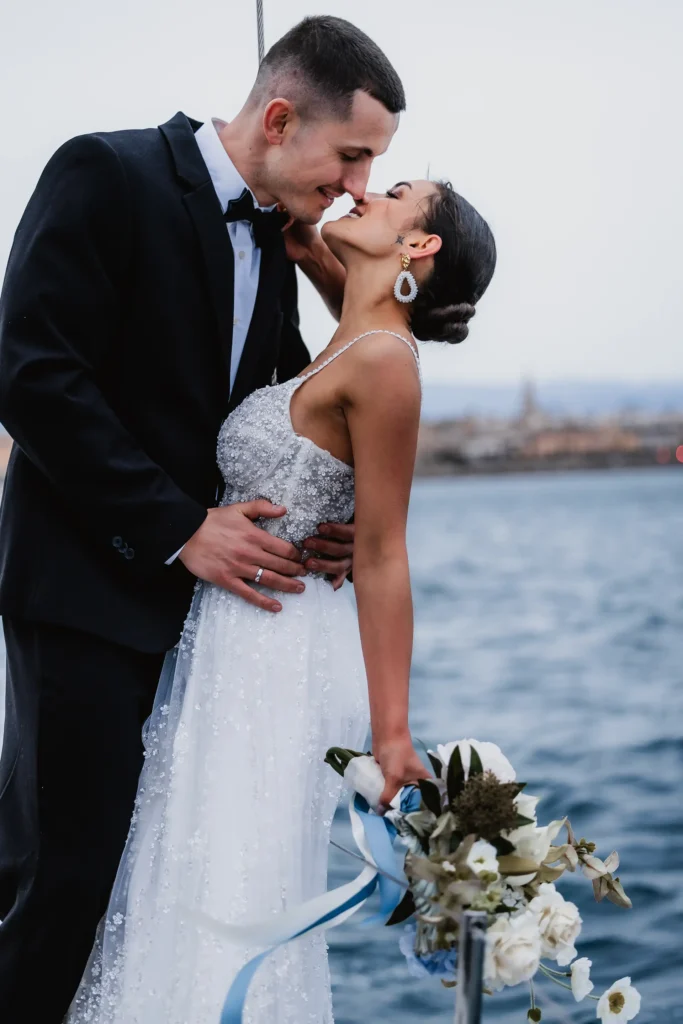 Hochzeitsfotograf Bielefeld Natürliche Hochzeitsbilder auf dem Wasser