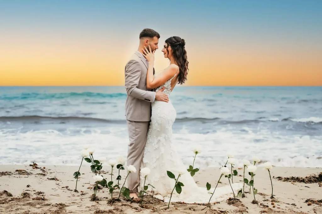 Hochzeitsfotografie Bielefeld Brautpaar am Strand (3)