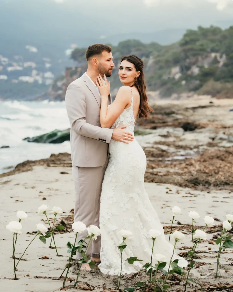 Hochzeitsfotografie Bielefeld Brautpaar am Strand (7)