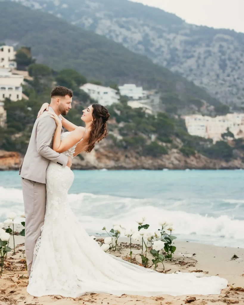 Hochzeitsfotografie Bielefeld Brautpaar am Strand (8)